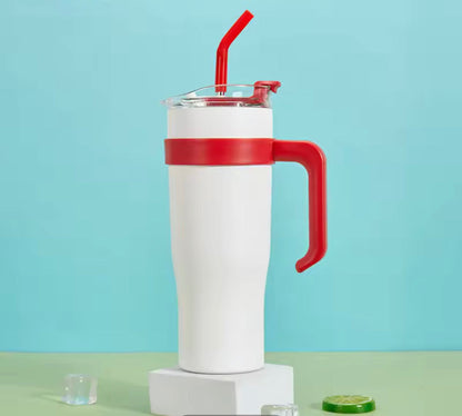 40oz Insulated Gradient Tumbler With Lid, Stainless Steel Car Mug With Straw, Stainless Steel Vacuum Insulated Car Mug