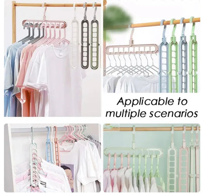 Unique wardrobe organizer (9 hole hanger)