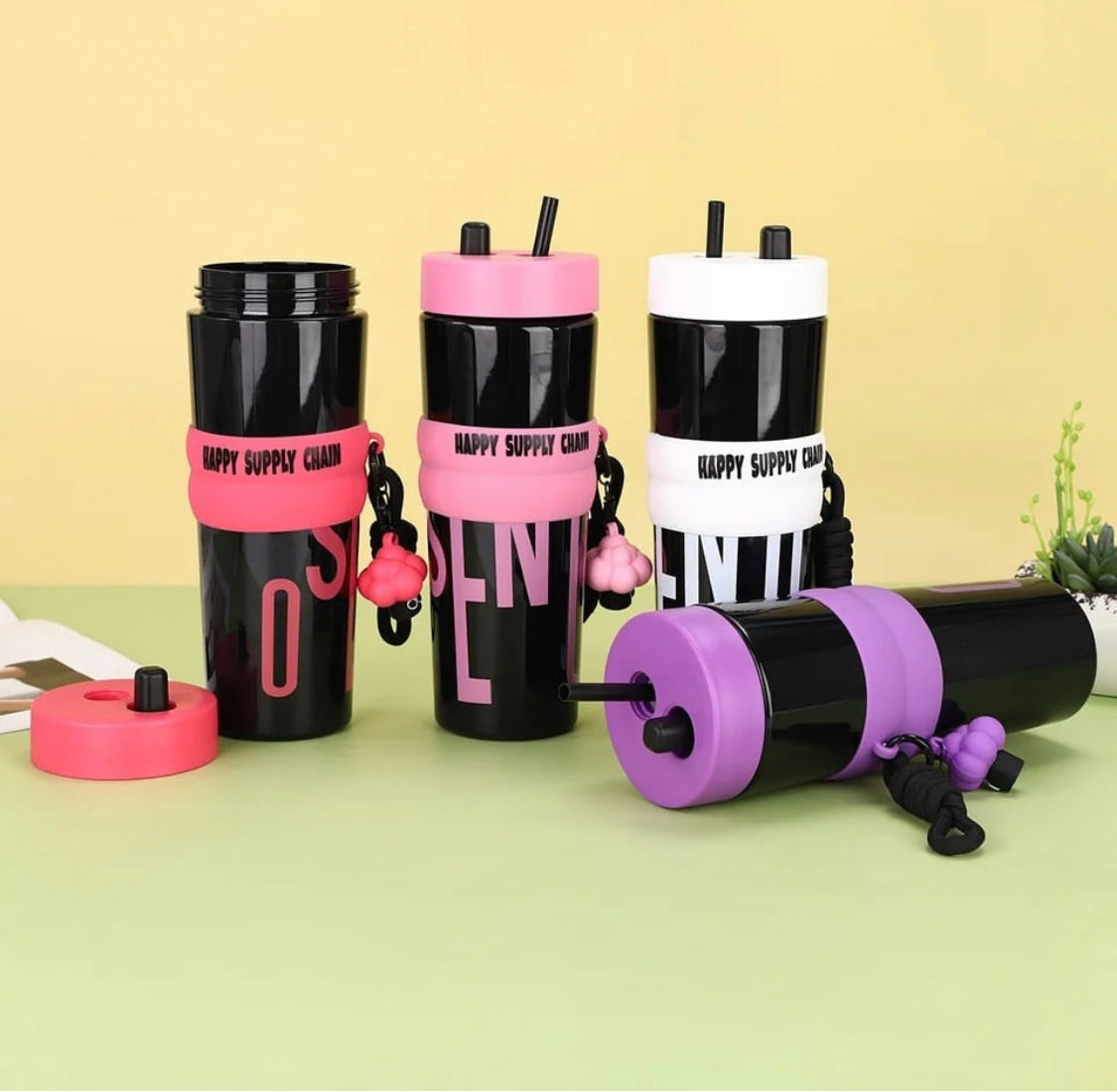 950ml Outdoor Sports Large Capacity Straw Cup, Portable Leakproof Insulated Travel Mug, High Appearance Girls Handy Cup With Straw