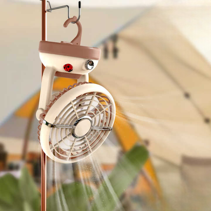 Portable Hanging Clip Electric Fan, Mini Rechargeable Camping Fan, Handy Air Cooler