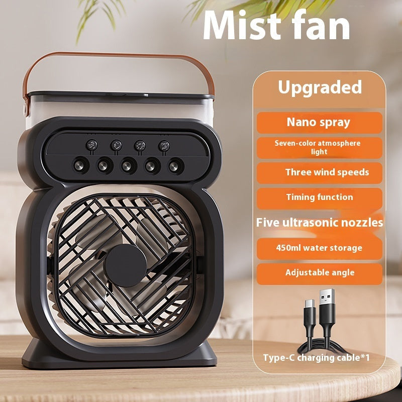 3 in 1 Evaporative Air Conditioner Cooler, Portable Air Conditioner With LED Night Lights, Evaporative Air Cooler Humidifier Fan