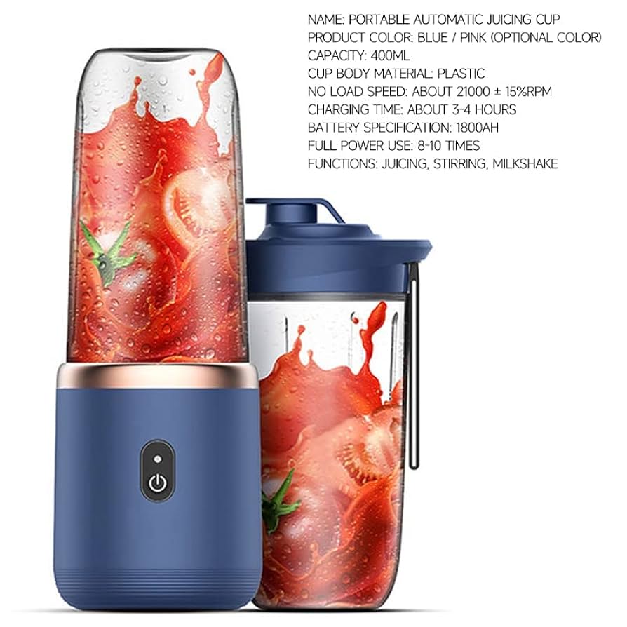 Multifunction Portable Juicer With Cup, Juicer Extractor Portable Blender, Rechargeable Portable Mini Juicer With Cup