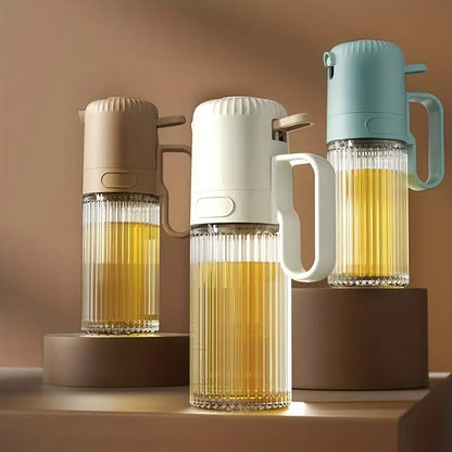 250ml Glass Spray Oil Bottle, Kitchen Oil Misting Spray Bottle, Pressure Thickened Leak-Proof Oil Spray Bottle, Oil Dispenser Bottle