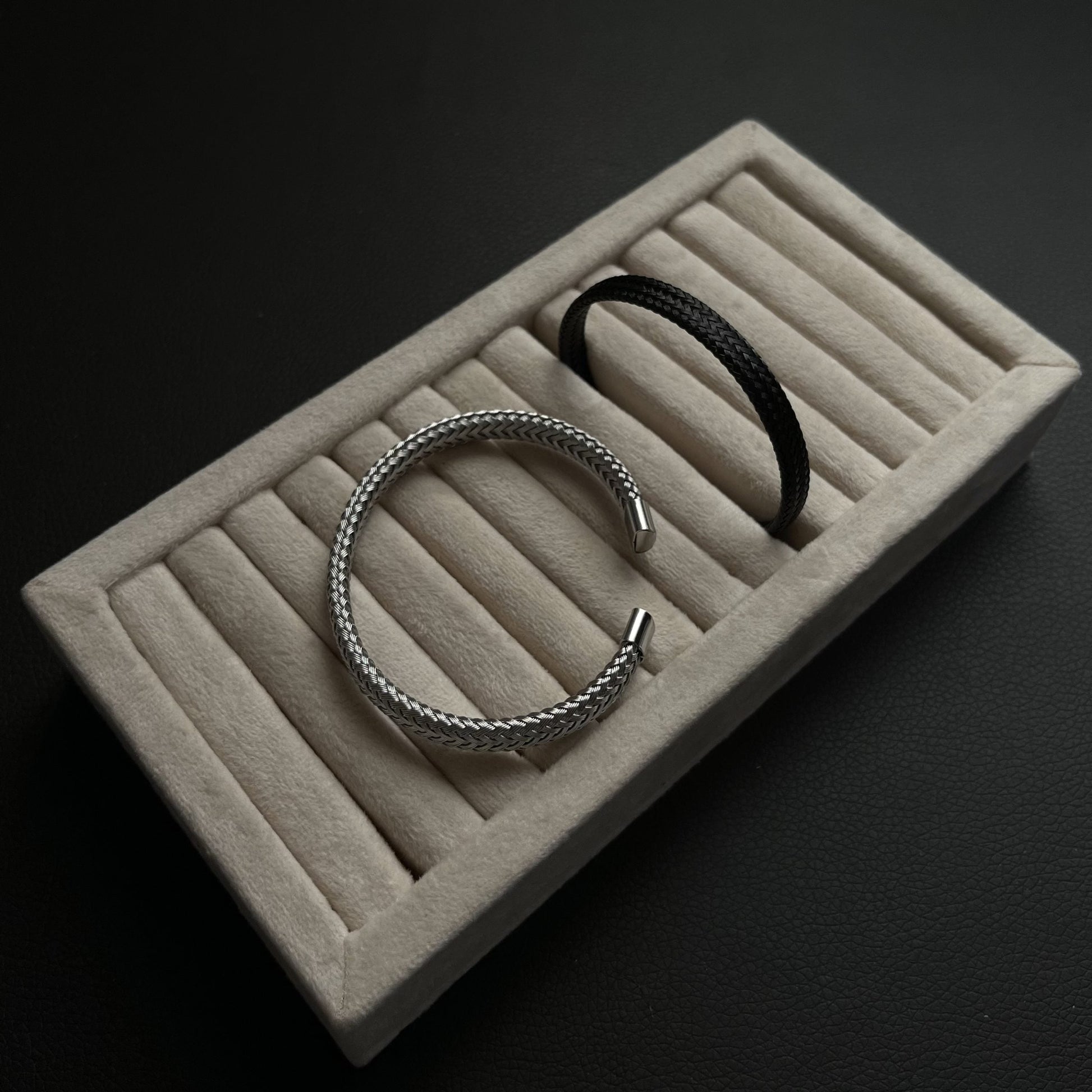 Woven Stainless Steel Bangle v2