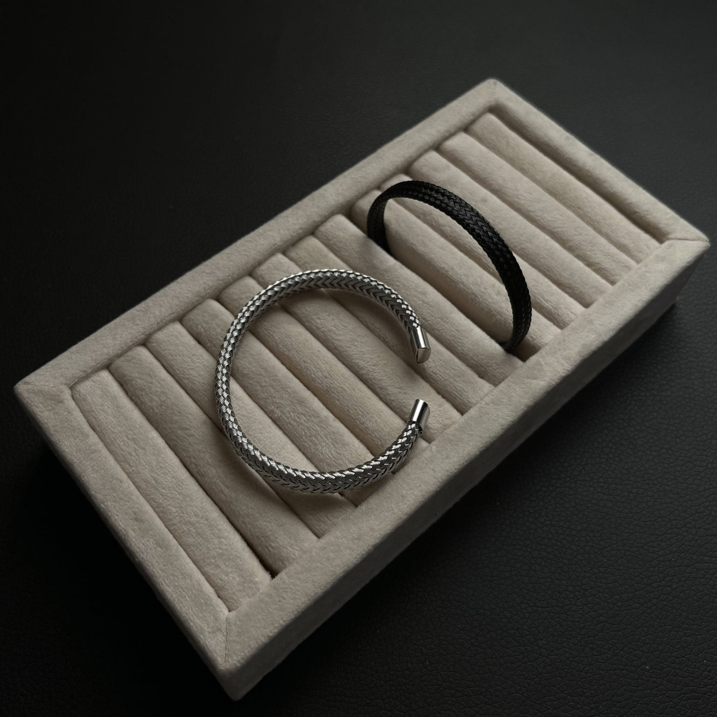 Woven Stainless Steel Bangle v2