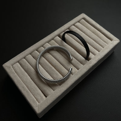 Woven Stainless Steel Bangle v2
