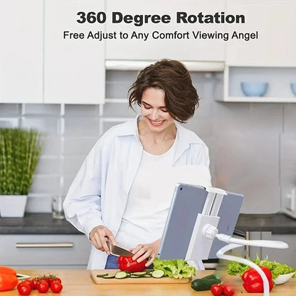 Gooseneck Bed Phone Holder, Flexible Long Arm Clip On Phone Holder for Bed, Desk, Headboard, Bedside, 360 Adjustable Cell Phone Clamp Mount Stand, All 4-7" Cellphone