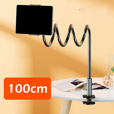 Gooseneck Bed Phone Holder, Flexible Long Arm Clip On Phone Holder for Bed, Desk, Headboard, Bedside, 360 Adjustable Cell Phone Clamp Mount Stand, All 4-7" Cellphone
