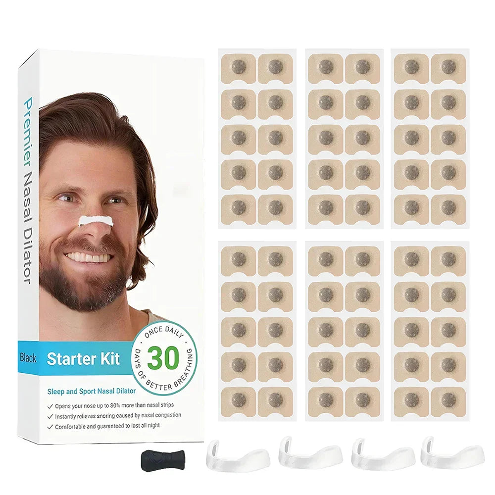 NASOFLOW Nasal Breathing Dilators Starter Kits Anti-snoring Nose Breathe Strips Magnetic Nose Strips Increase Sports Air Improve Sleeping