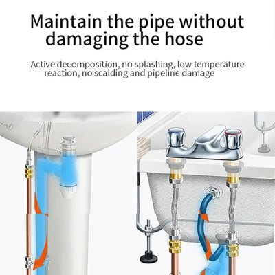 Multipurpose Drain Cleaner – Powerful Pipeline Dredging Agent | Clog Remover for Kitchen, Bathroom & Toilet Drains