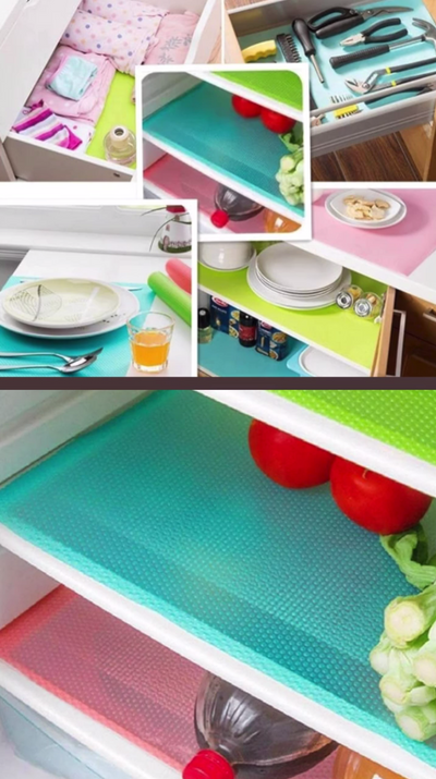 Waterproof Fridge & Cabinet Mats – Washable Printed Liner Roll | Multi-Size Options for Shelves, Drawers & Tables