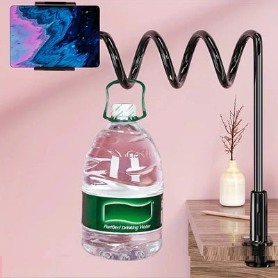 Gooseneck Bed Phone Holder, Flexible Long Arm Clip On Phone Holder for Bed, Desk, Headboard, Bedside, 360 Adjustable Cell Phone Clamp Mount Stand, All 4-7" Cellphone