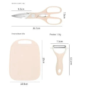 4 PCs Cutting Board With Knife Set
