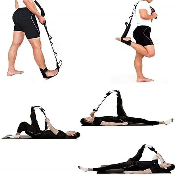 Multi-Loop Stretching Strap with Foot Holder – Flexibility & Rehab Trainer