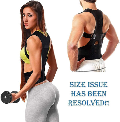 Doctor Plus Magnetic Back Support Posture Corrector Belt – Adjustable Spine & Shoulder Brace for Men & Women