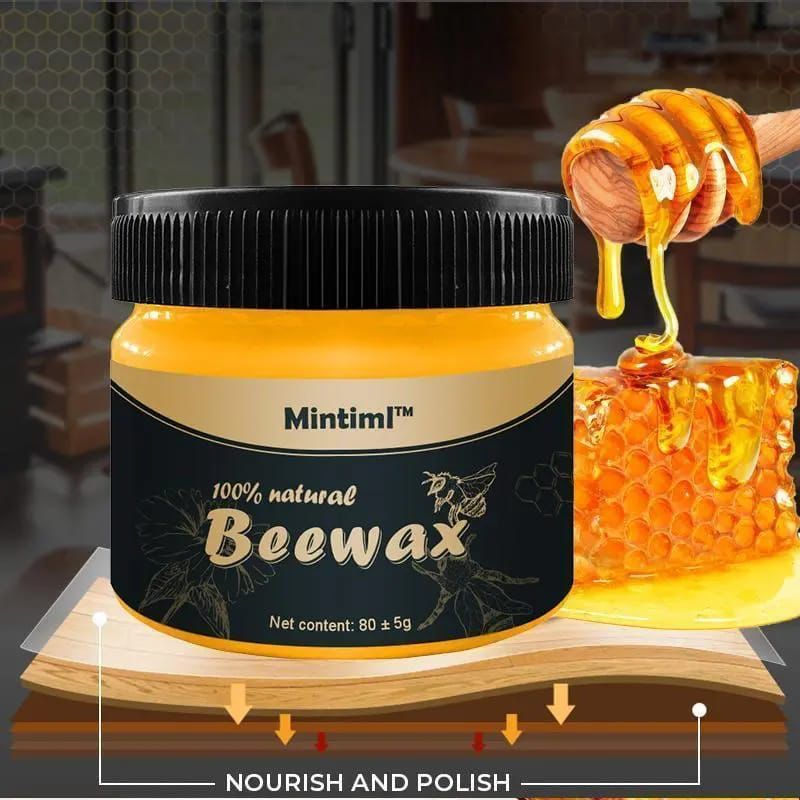Wood Seasoning Beeswax Polish – Natural Furniture Care & Restoration | Multi-Purpose Beewax Cleaner & Polish