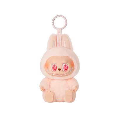 Labubu Monster Anime Character Plush Keychain - 1 PC (DaDa Pink)