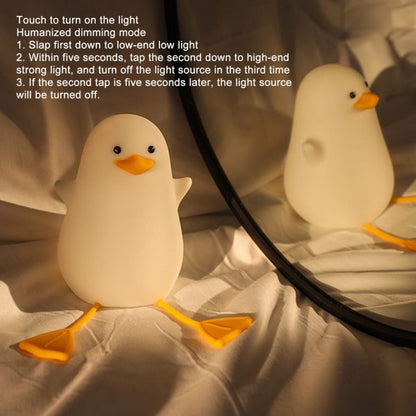 Cute Duck Night Light – Rechargeable LED Silicone Lamp