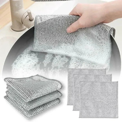 Wire Dish Washing Rugs – Heavy-Duty Scrubber Pads for Kitchen Dishes & Utensils (Pack of 10)