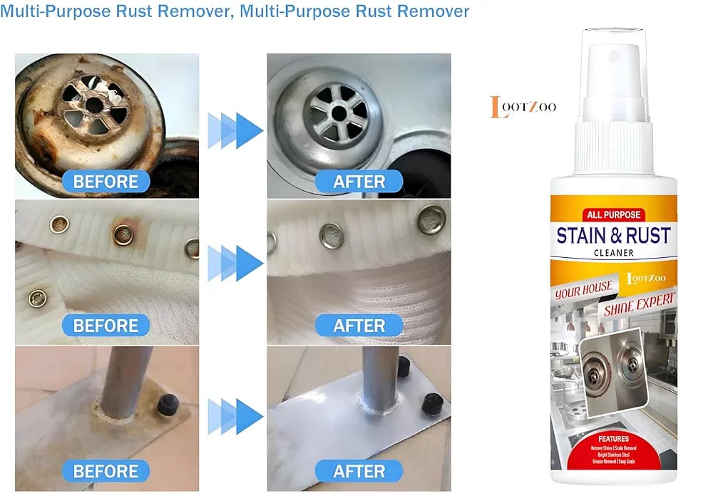 All-Purpose Stain & Rust Cleaner – Powerful Multi-Surface Rust Remover with 100% Guaranteed Results