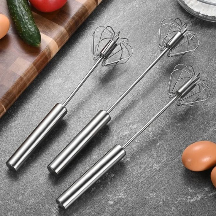Hand Pressure Egg Beater – Semi-Automatic Stainless Steel Whisk for Fast & Easy Mixing