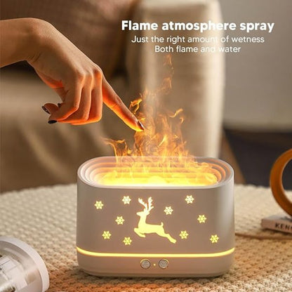 Deep Flame Humidifier – Flame Mist Aroma Diffuser for Relaxing, Romantic Vibes