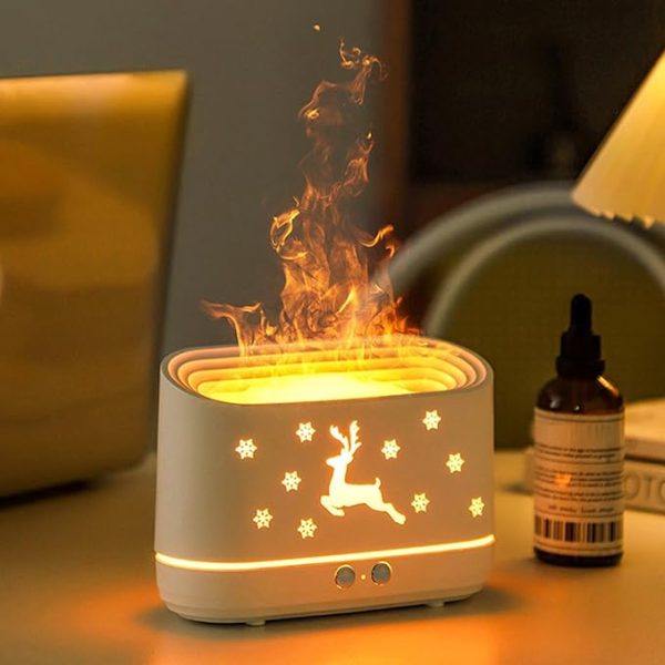 Deep Flame Humidifier – Flame Mist Aroma Diffuser for Relaxing, Romantic Vibes