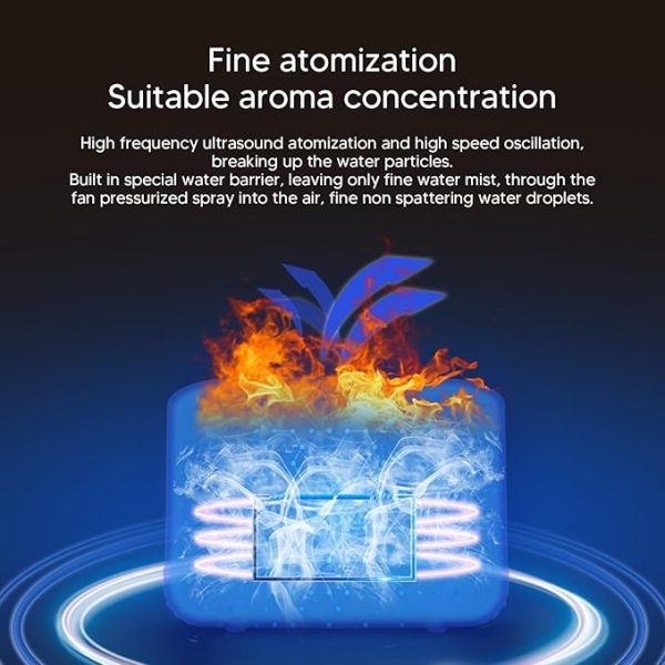 Deep Flame Humidifier – Flame Mist Aroma Diffuser for Relaxing, Romantic Vibes