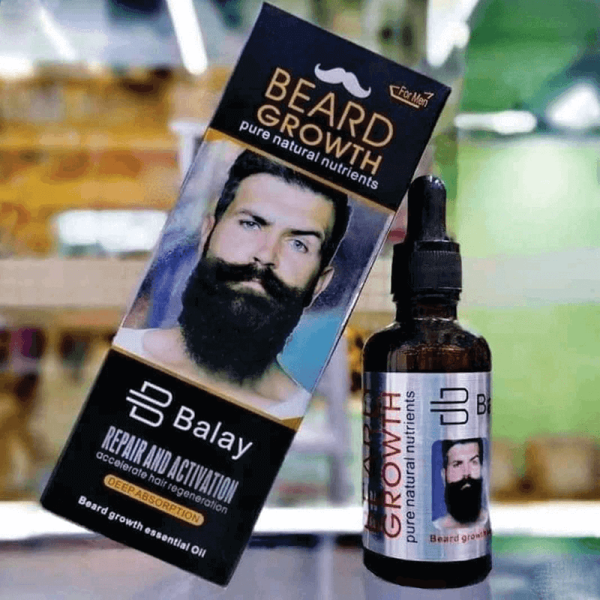 Balay Beard Growth Essential Oil for Men – Natural Beard Growth Serum with Pure Nutrients