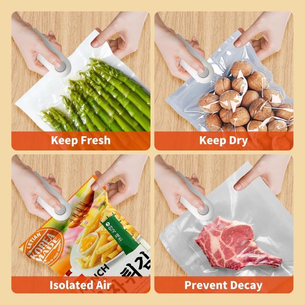 2-in-1 Heat Sealing & Cutting Machine – USB Rechargeable Mini Food Bag Sealer