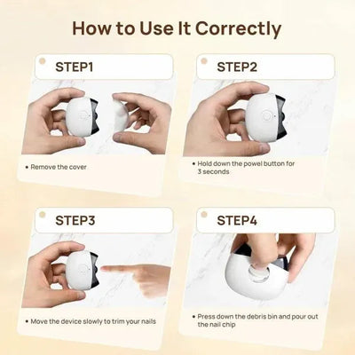 Automatic Electric Nail Clipper & Trimmer with LED Light