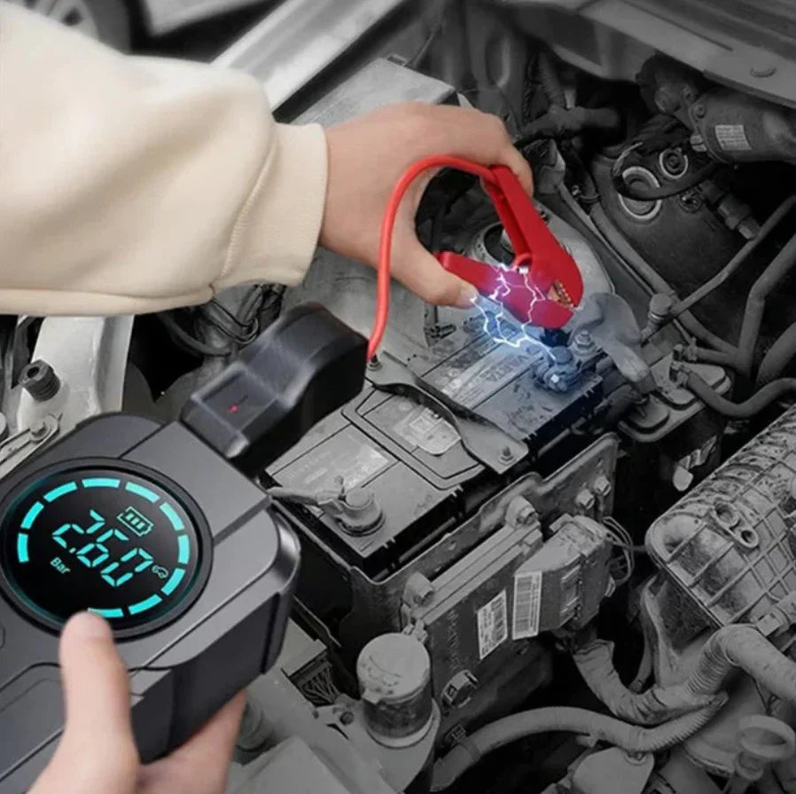 Multifunctional Car Jump Starter with Digital Air Pump & LED Light