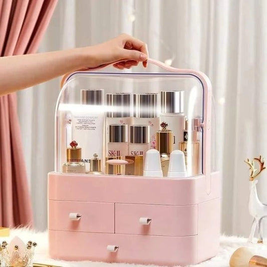 Multi-functional Acrylic Cosmetic Organizer with Drawers – Makeup & Skincare Storage Box - Random Color