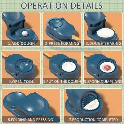 One-Piece Dumpling Maker Press – Fast & Easy Dumpling Mold Tool