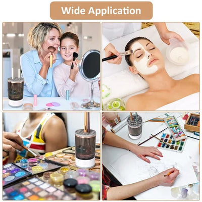 Electric Makeup Brush Cleaner Machine – Portable & Silent Deep Cleaning Spinner for Cosmetic Brushes