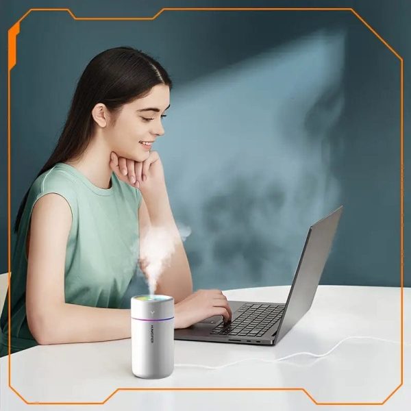 Mini Cool Mist Humidifier – 260ml, Silent, Auto-Off, Perfect for Car, Desk & Travel