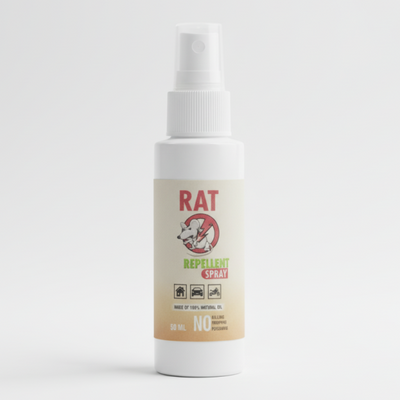 Rat Repellent Spray 50ml – Natural, Safe & Non-Toxic Rodent Deterrent for Home, Kitchen, Car & Storage (Buy 1 Get 2 free)
