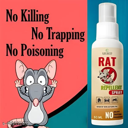 Rat Repellent Spray 50ml – Natural, Safe & Non-Toxic Rodent Deterrent for Home, Kitchen, Car & Storage (Buy 1 Get 2 free)