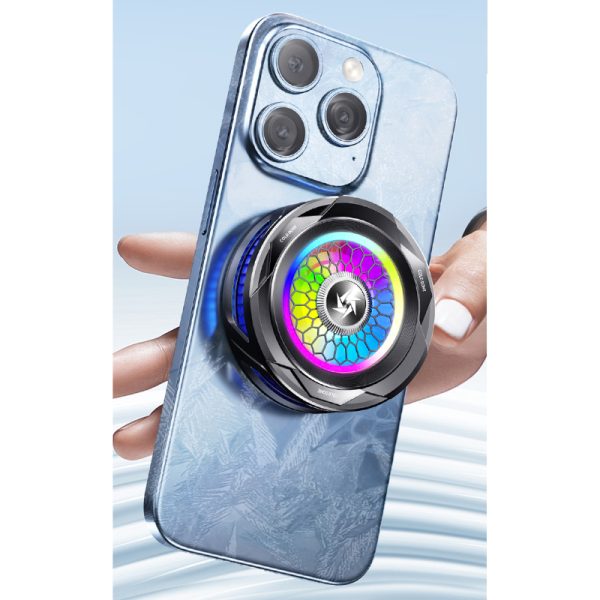 Sl-25 15w High Power Mobile Phone Original Cooler Radiator With Magnetic/clip, Fast Ice Cooling, And Rgb Led Light