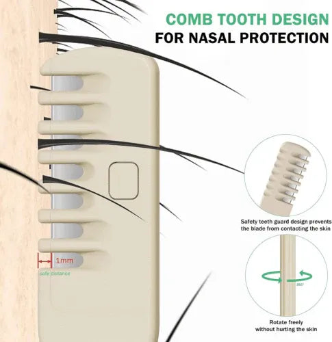 2-in-1 Nose & Ear Hair Trimmer Tool – Safe, Gentle & Waterproof Nasal Cleaner