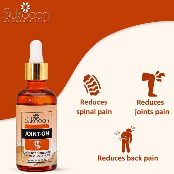 Sukoon Joint On Essential Oil – Natural Pain Relief for Joints, Back, Arthritis & Muscles (30ml)